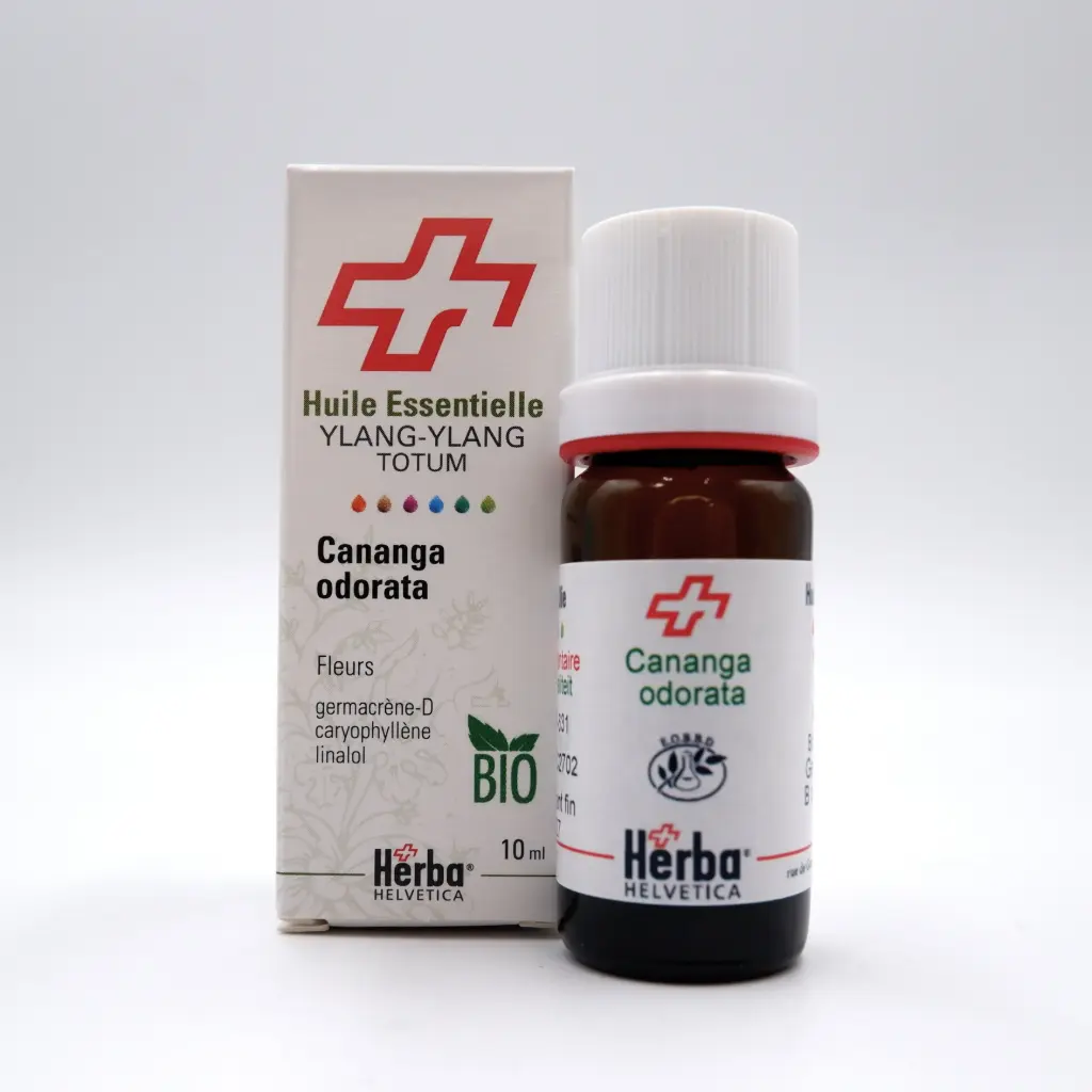 [BECODC10] HE CANANGA ODORATA  (Lam.) Hook. f. & Thom. Distillation complète food sup. 10 ml BIO*